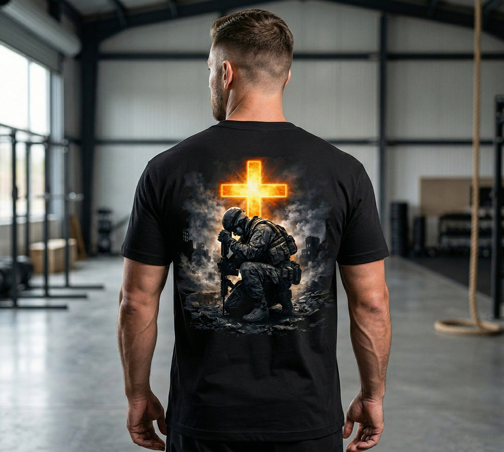 Here Am I "Send Me" Tee — Christian Warrior Isaiah 6:8 Faith T-Shirt