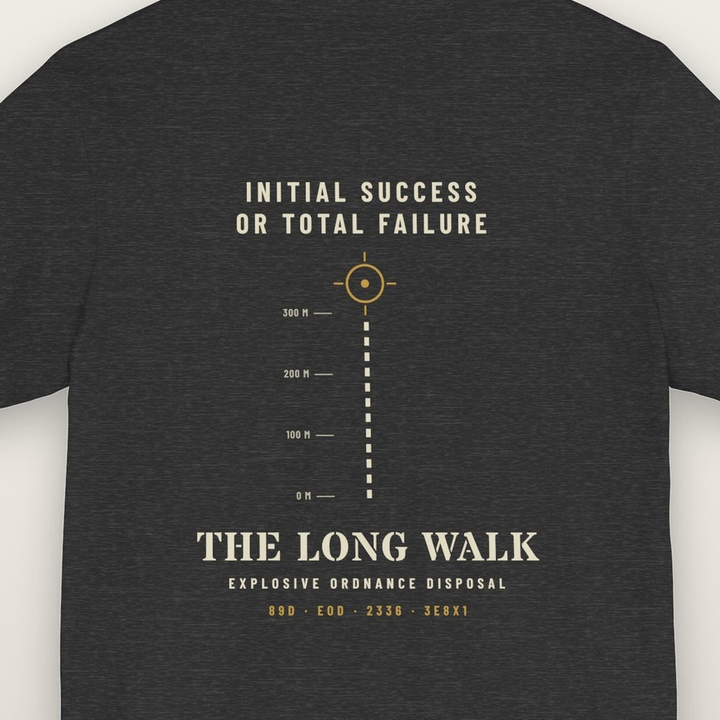 Close-up of The Long Walk back print