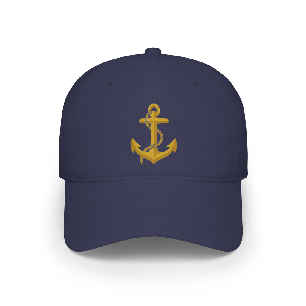 Navy Anchor Cap — Gold Anchor USN Adjustable Baseball Hat