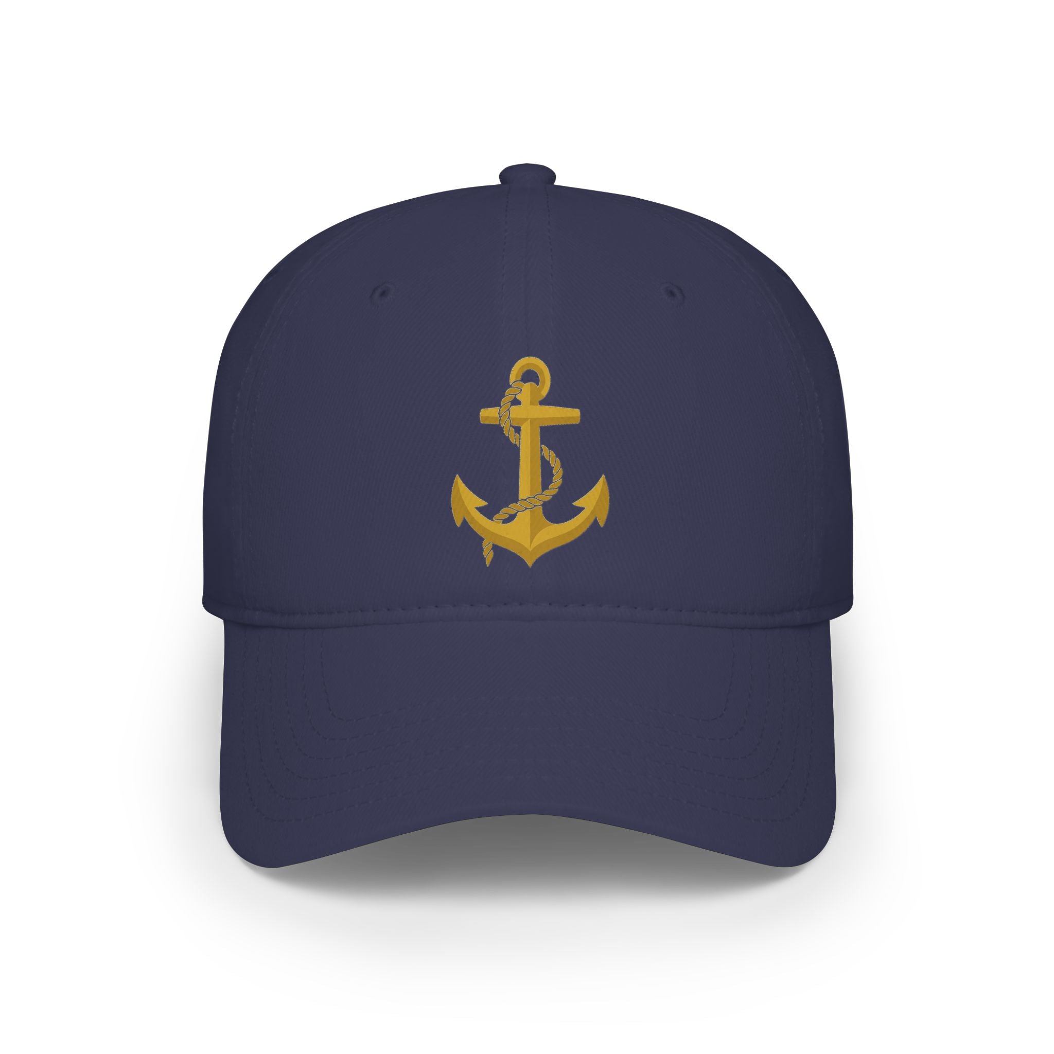 Navy Anchor Cap — Gold Anchor USN Adjustable Baseball Hat