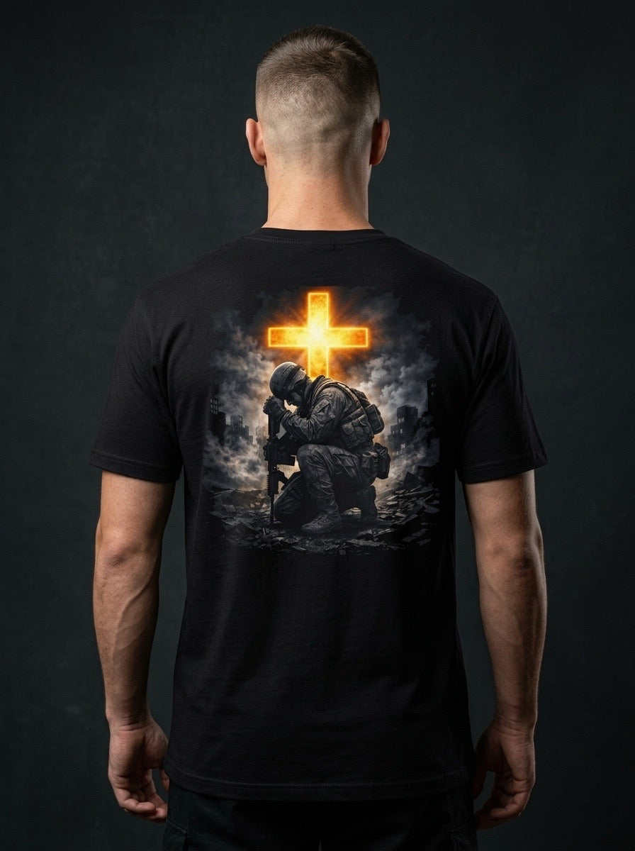 Here Am I "Send Me" Tee — Christian Warrior Isaiah 6:8 Faith T-Shirt