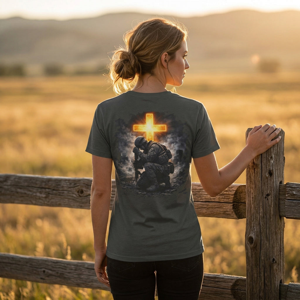 Here Am I "Send Me" Tee — Christian Warrior Isaiah 6:8 Faith T-Shirt