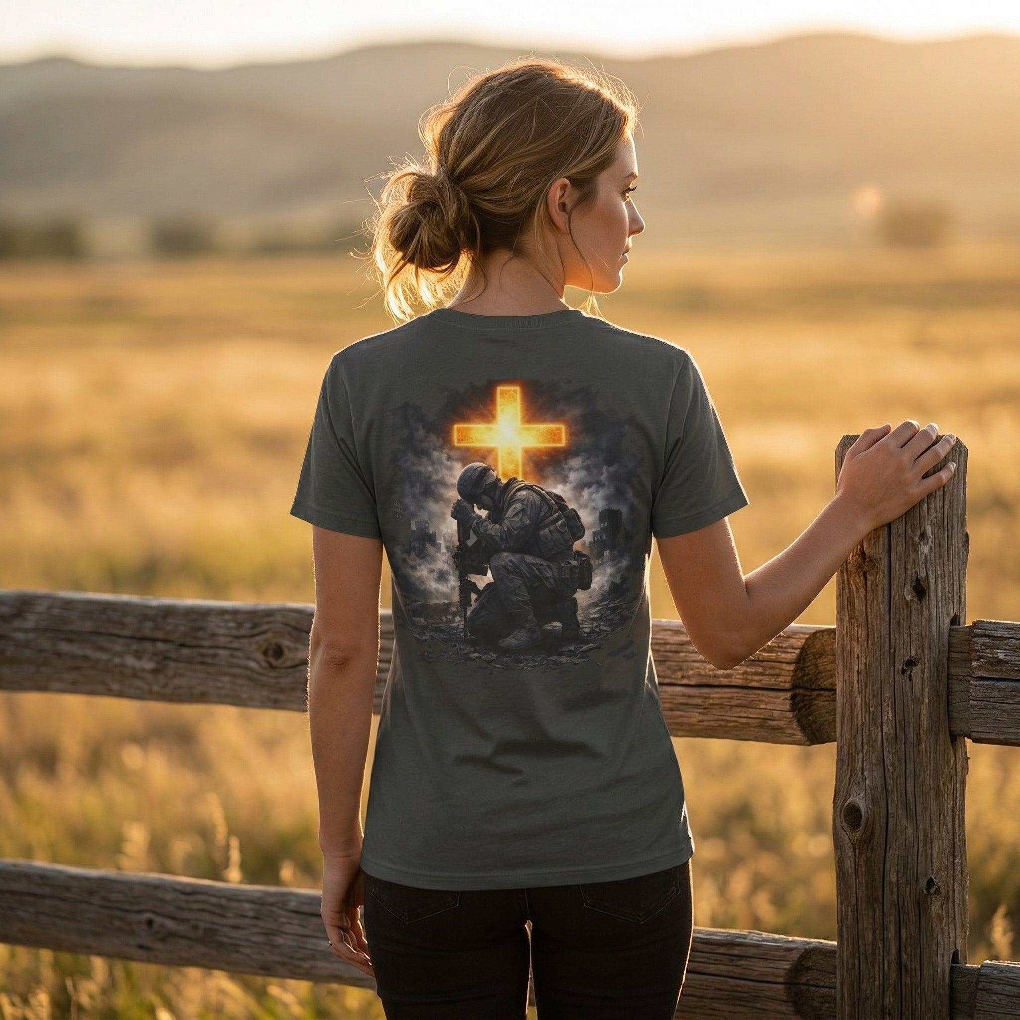 Here Am I "Send Me" Tee — Christian Warrior Isaiah 6:8 Faith T-Shirt