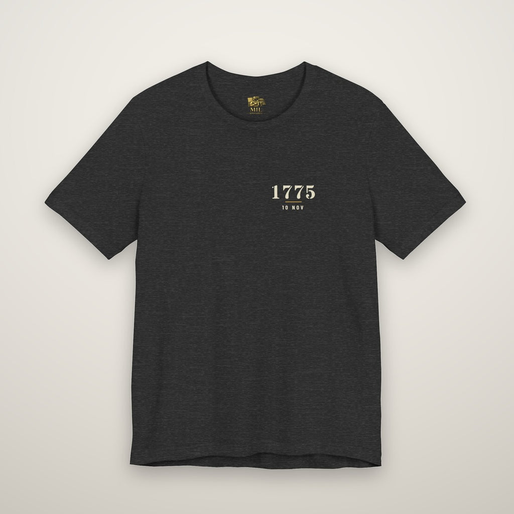 Front of the Marine Corps birthday tee with a small 1775 left-chest print