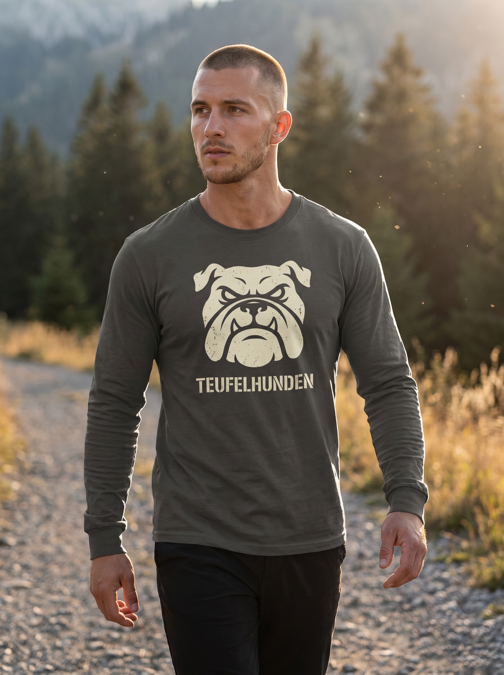 Marines Devil Dog Long Sleeve - lifestyle