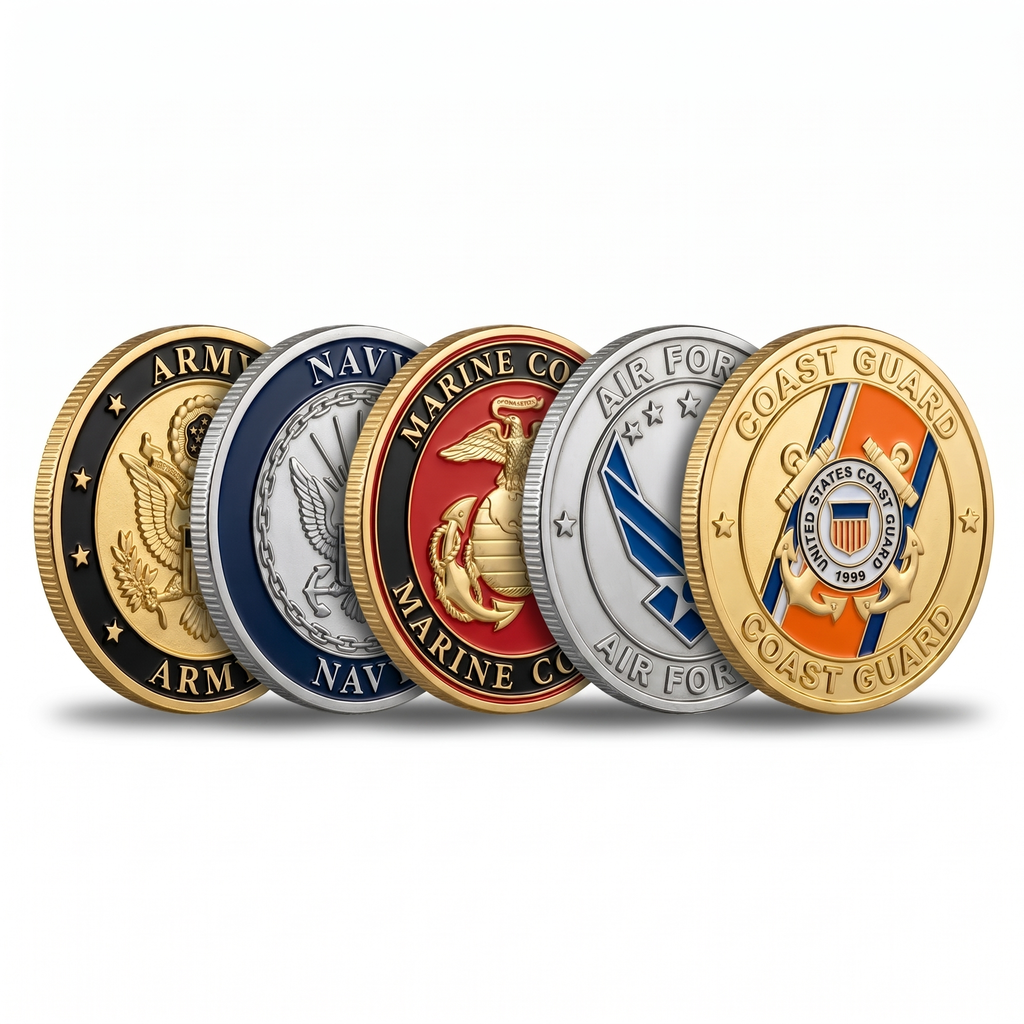 Military Branch Challenge Coin Set - hero