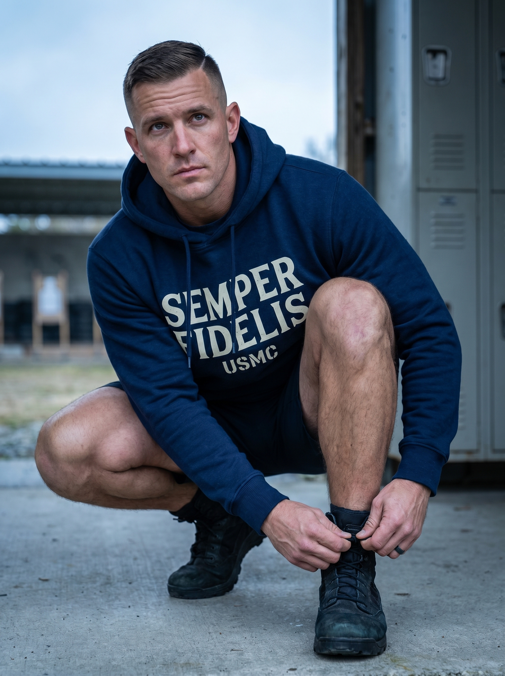 USMC Semper Fi Hoodie - lifestyle
