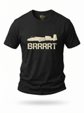 A-10 Warthog Tee black - ghost mannequin with gold Mil Apparel neck label