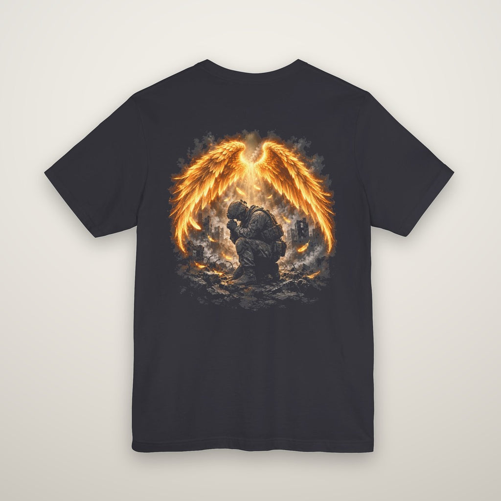 Psalm 91 tee in dark grey, back