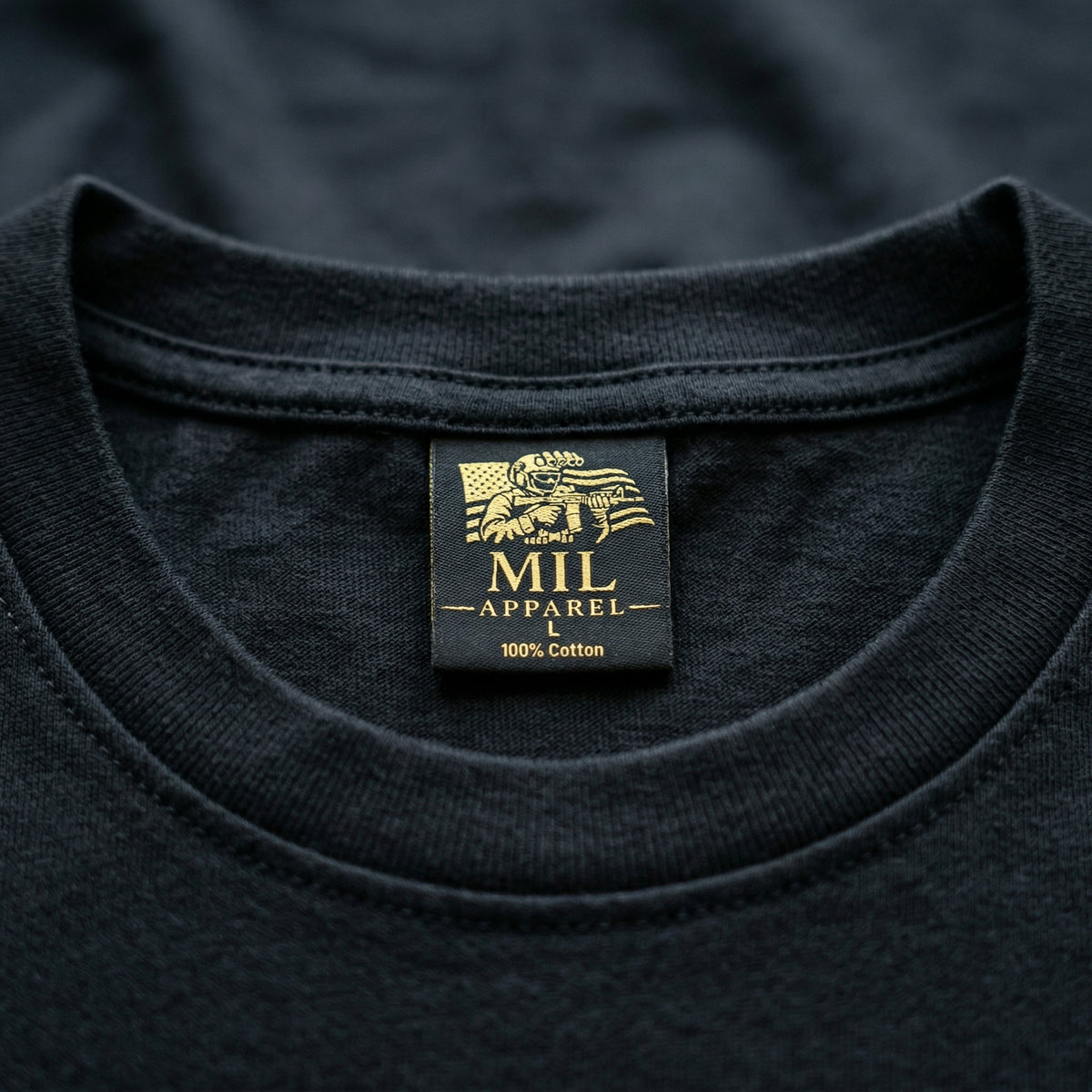 WTF Whiskey Tango Foxtrot tee, black, alternate view